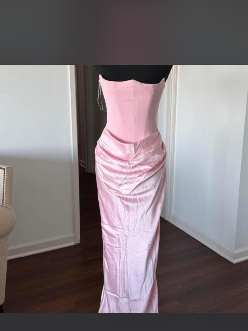 NWOT House of CB Persephone Pink Maxi Dress Medium Plus cup
